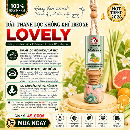 TINH DẦU THANH LỌC KH&Ocirc;NG KH&Iacute; TREO XE LOVELY