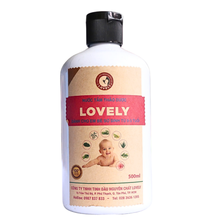 NƯỚC TẮM THẢO DƯỢC LOVELY DÀNH CHO TRẺ SƠ SINH 0 - 3 TUỔI (500ML)