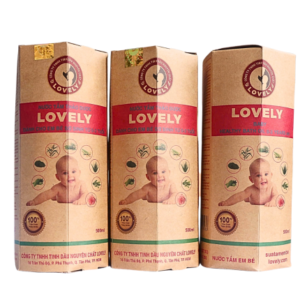 NƯỚC TẮM THẢO DƯỢC LOVELY DÀNH CHO TRẺ SƠ SINH 0 - 3 TUỔI (500ML)